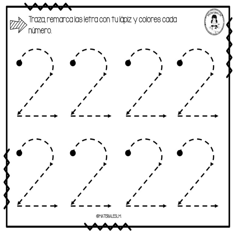 Actividades Para Reforzar El Trazo De Los Numeros Material Educativo Y Material Didáctico 7229